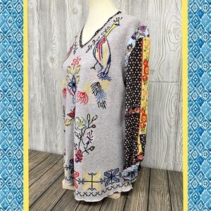 John Mark Cross Stitch/Embroidered Top